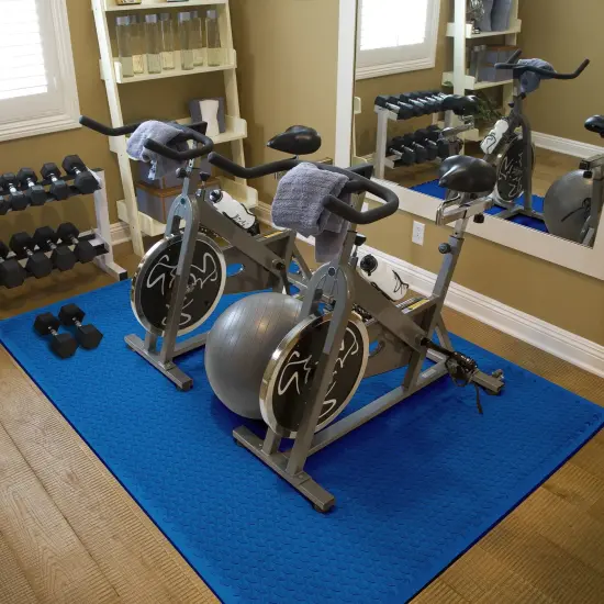 Sorbus Interlocking Foam Gym Floor Tiles -Great Exercise Mat Tiles for Workout, Yoga, Heavy Exercise Equipment Mat (24"x 24 " | 6 Pack) Blue {2}