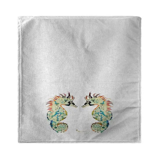 Betsy Drake Betsy's Seahorses Kitchen Towel {1}