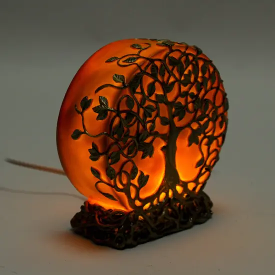 Glowing Orange Tree of Life Plug-In Night Accent Light 6.25 inch {4}