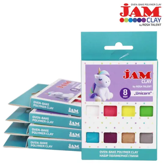 Rosa Talent Unicorn - Polymer Clay Set. 8*0.04 lb. Jam Clay. {2}