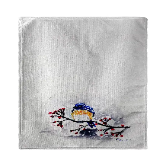Betsy Drake Blue Bird & Snow Beach Towel {1}