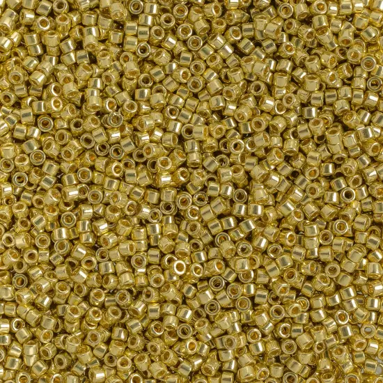 Miyuki Delica 5.2g Duracoat Galvanized Glass Beads, 11/0 Light Gold DB2502 {1}