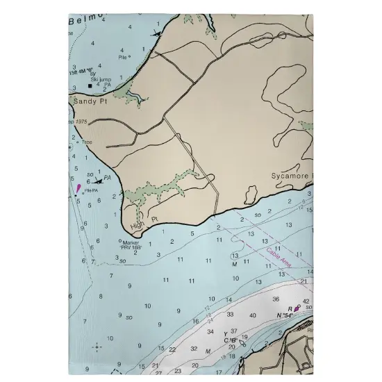 Betsy Drake Occoquan, VA Nautical Map Guest Towel {1}