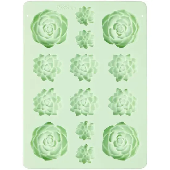 Silicone Soap Mold - Green Succulents {1}