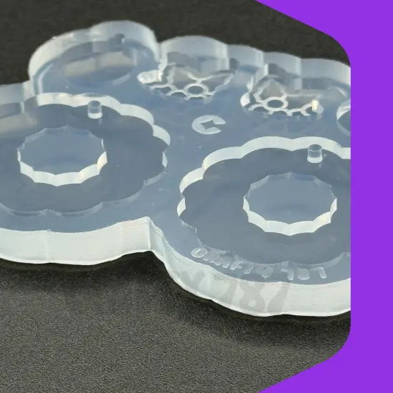 Christmas Wreath Earring Silicone Mold (c15) {3}