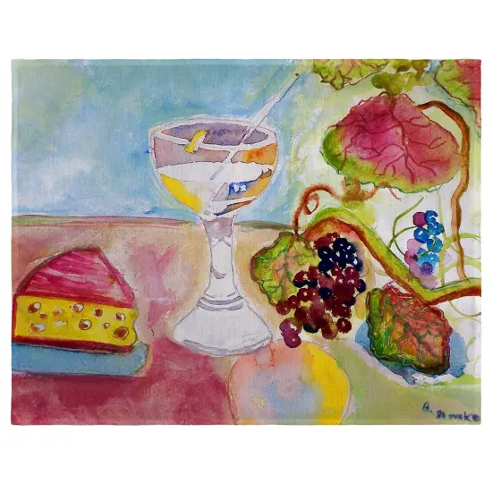 Betsy Drake Wine & Cheese Place Mat Set of 4 {1}