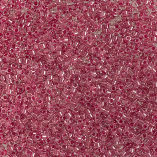 Miyuki Delica 50g Sparkle Lined Glass Beads, 11/0 Pink (DB0902) {1}