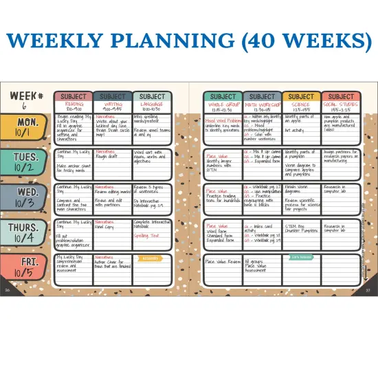 Carson Dellosa We Belong Teacher Planner 2025-2026, Undated 8" x 11" Lesson Plan Book With Stickers, Class Schedule, Weekly Calendar, Classroom Must Haves, Homeschool Essentials, Boho School Supplies {3}