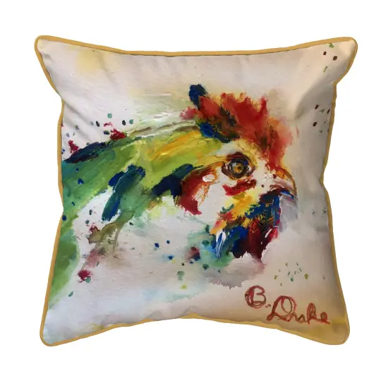 Chicken Portrait Pillow - Extra Large Zippered - 22x22 - Drake Multicolor {1}