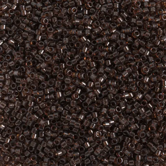 Miyuki Delica 50g Transparent Glass Beads, 11/0 Brown (DB0715) {1}
