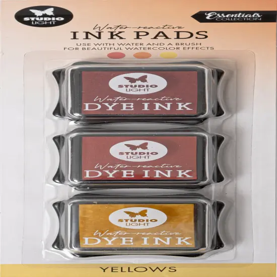 Studio Light Water-Reactive Ink Pads 3/Pkg-Nr. 14, Yellows {1}