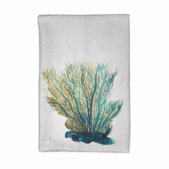 Betsy Drake Blue Coral Kitchen Towel {1}