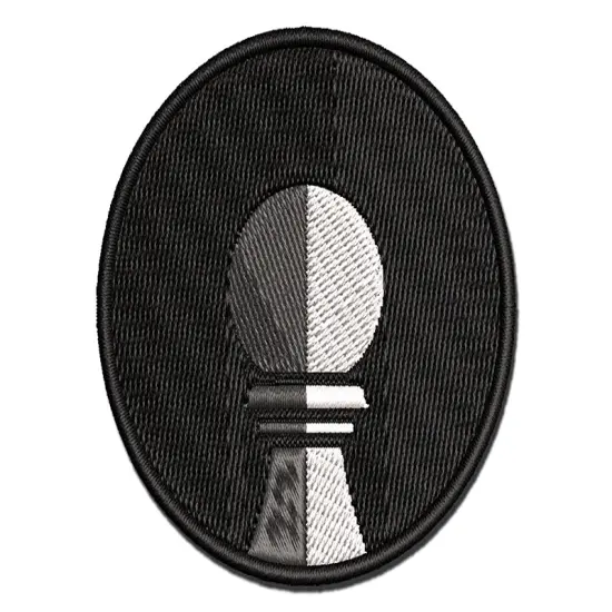 Chess Piece White Pawn Multi-Color Embroidered Iron-On or Hook & Loop Patch Applique {1}