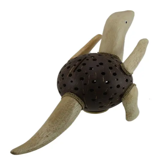 Dinosaurus Rex Wood & Coconut Shell Coin Bank {4}