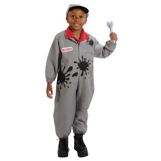 Kaplan Early Learning Company Gray Kids Mechanic Garment Career Dress Up {1}