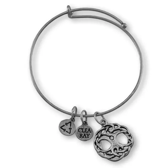 Celtic `Tree of Life` Silver Plated Expandable Charm Bracelet {3}