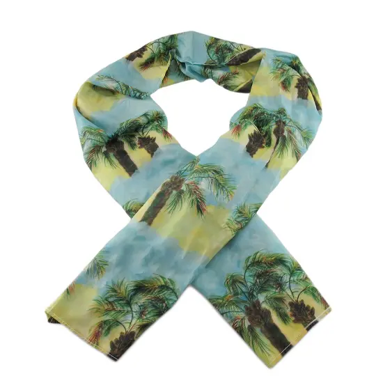 Betsy Drake Betsy's Palms Palm Tree Print Fashion Scarf 70 X 20 In. {1}