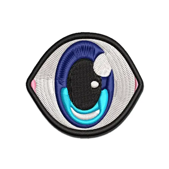 Blue Eye Eyeball Multi-Color Embroidered Iron-On or Hook & Loop Patch Applique {1}