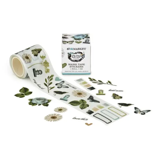 49 And Market Vintage Artistry Moonlit Garden Washi Tape-Sticker Roll {2}