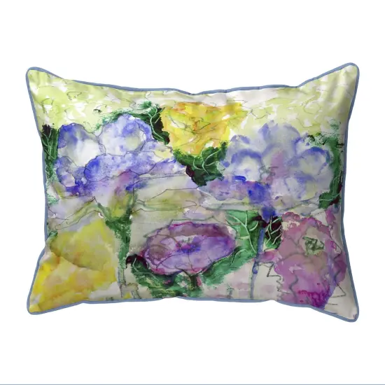 Zippered Betsy Drake Watercolor Garden Outdoor Pillow 20 Inch x 24 Inch {1}