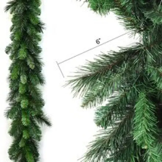 12-Pack: 9ft Deluxe Evergreen Garland with 190 Tips by Floral Home&reg;, Floral Home by Artificial Flowers {3}