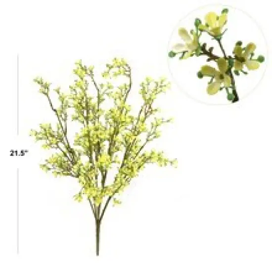 22-Inch Mini Yellow Flower Bush with 14 Sprays - 12-Pack, Lifelike Floral Accents for Home D&eacute;cor & Seasonal Arrangements - Brighten Your Space, Floral Home by Artificial Flowers {2}
