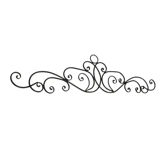 Antique Bronze Finish Scroll Wall Hanging Door Pediment {3}