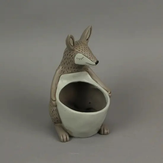 Brown Resin Kangaroo Succulent Planter Decorative Flower Pot With Drainage Plug {5}