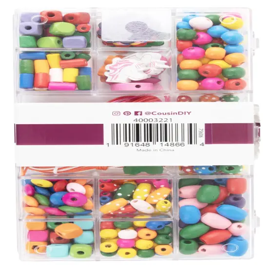 CousinDIY Colorful Wood Bead Set-350/Pkg {2}