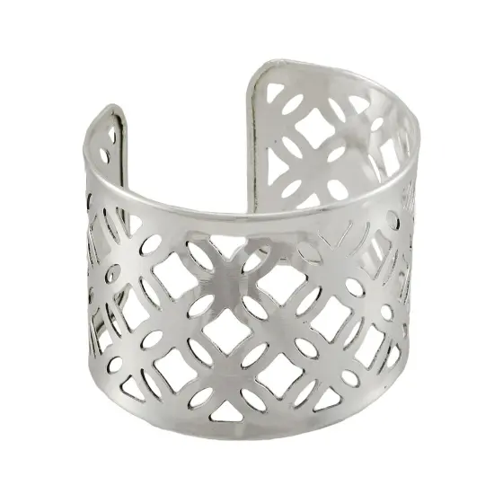 Chrome Cutwork Cuff Bracelet {1}
