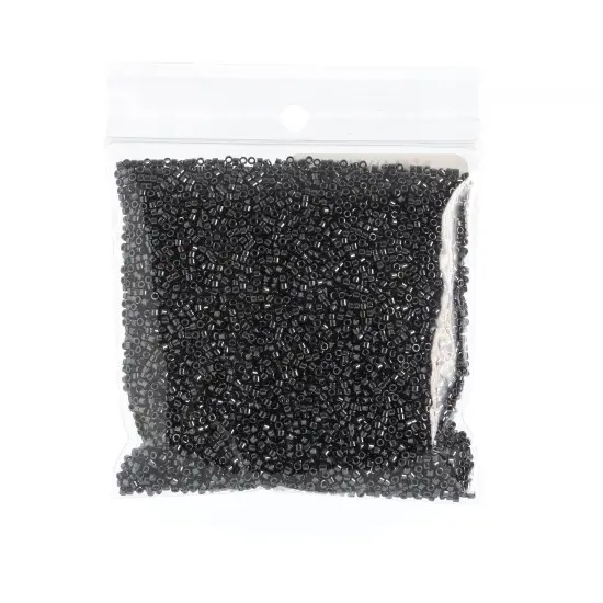 Miyuki Delica 50g Metallic Glass Beads, 11/0 Gunmetal (DB0001) {2}