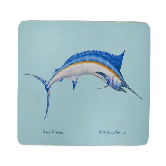 Betsy Drake Colorful Blue Marlin Comfort Floor Mat 18 In. X 26 In. {1}