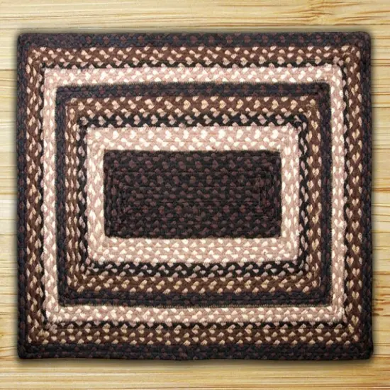 Earth Rugs RC-313 Mocha / Frappuccino Rectangle Braided Rug 5 Feet x 8 Feet {1}