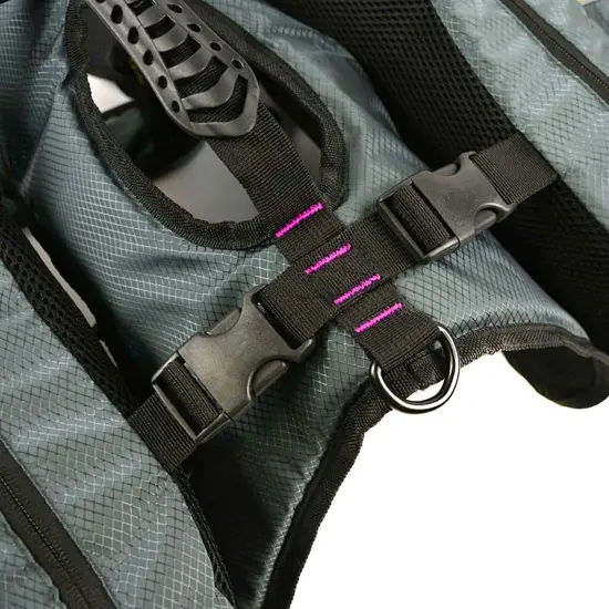 Fresh Pet 2 In 1 Dog Harness Trail Pack Fuchsia / Gray Large Pink {3}