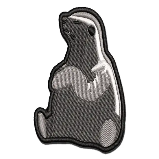 Honey Badger Moody Multi-Color Embroidered Iron-On or Hook & Loop Patch Applique {1}
