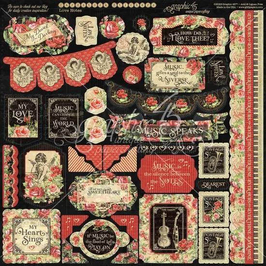 Graphic 45 Collector's Edition Pack 8"X8"-Love Notes {2}