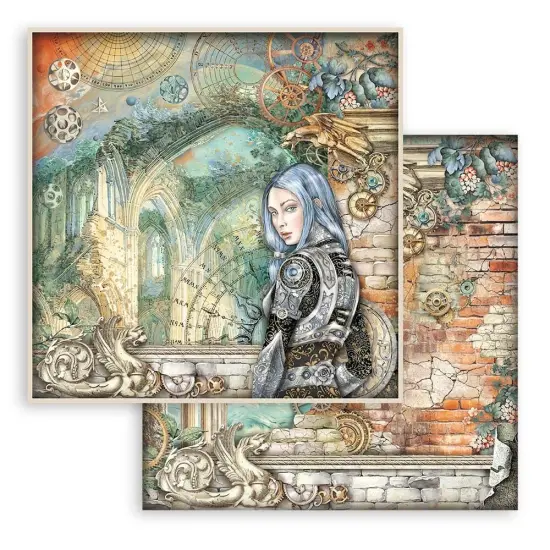 Stamperia Double-Sided Paper Pad 12"X12" 10/Pkg-Sir Vagabond In Fantasy World {6}