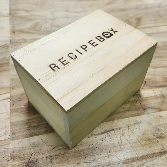 Wooden Recipe Box {1}
