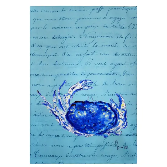 Betsy Drake B Script Crab Guest Towel {1}