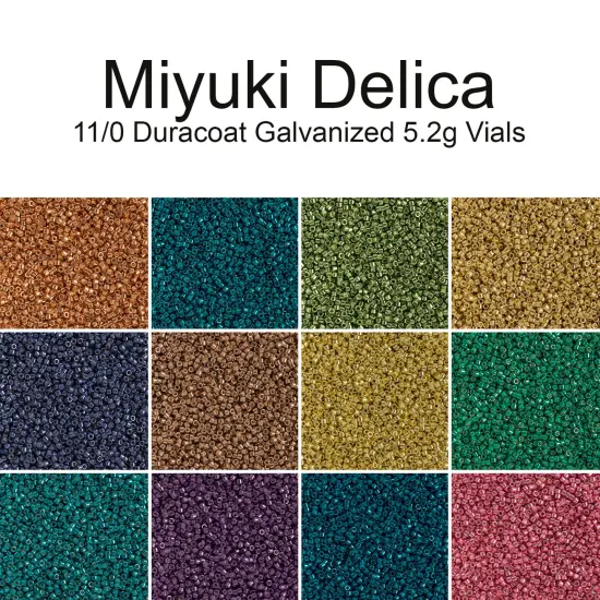 Miyuki Delica 5.2g Duracoat Galvanized Glass Beads, 11/0 Sea Green DB1845 {4}