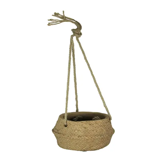 Rope Hanging Cement Planter Succulent Bowl Decorative Flower Pot Home Decor {1}