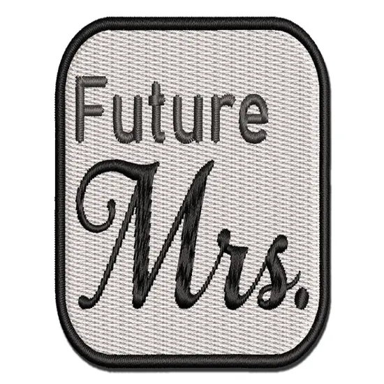 Future Mrs Bride Wife Marriage Fiancee Multi-Color Embroidered Iron-On or Hook & Loop Patch Applique {1}