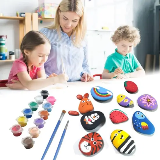 50PCS Painting Rocks, Natural DIY Rocks Flat & Smooth Kindness Rocks for Arts, Crafts, Decoration, Medium & Small Rocks for Painting ，1.5"-3"Hand Picked for Painting Rocks {7}
