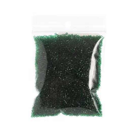 Miyuki Delica 50g Transparent Glass Beads, 11/0 Dark Emerald DB0713 {2}