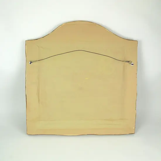 Hand Carved Natural Wood Pine Cone Decorative Wall Mirror Home Lodge Style Decor {4}