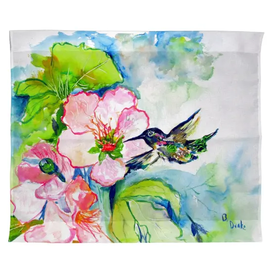 Betsy Drake Hummingbird & Hibiscus Outdoor Wall Hanging 24x30 {1}