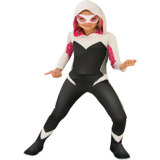 Girls Spider-Gwen Marvel Rising Secret Warriors Ghost Spider Costume {1}