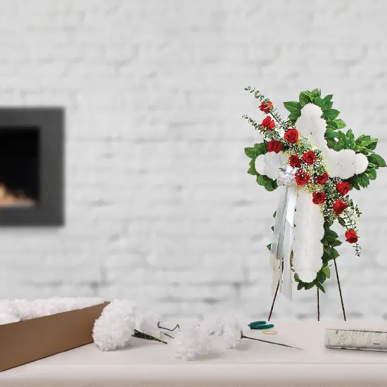 3.5" Easter Carnation Picks - Set of 100, Silk Flowers, Lifelike Artificial Blooms, Perfect for Wreaths, Bouquets & Centerpieces - Spring D&eacute;cor Accent, Floral Home by Artificial Flowers White {6}