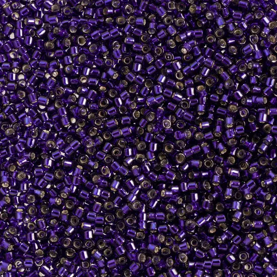 Miyuki Delica 50g Silver Lined Glass Beads, 11/0 Dark Purple (DB0609) {1}