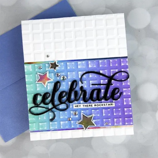 Rows of Squares 3D Embossing Folder {4}